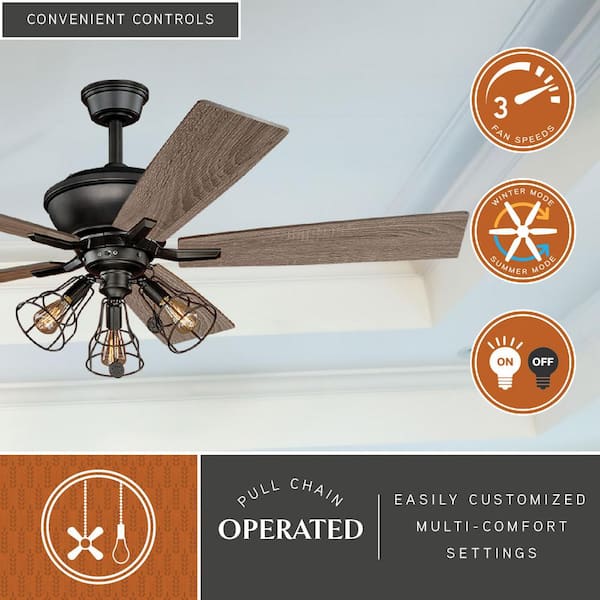 Vaxcel International F0042 52 in. Clybourn Ceiling Fan, Bronze Vaxcel International F0042 52 in. Clybourn Ceiling Fan, Bronze