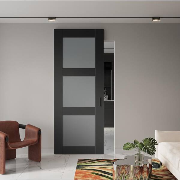 Belldinni Vona 30 in. x 83.25 in. No Bore 3-Lite Frosted Glass Loire Ash  Composite Interior Door Slab Wood 299869 - The Home Depot
