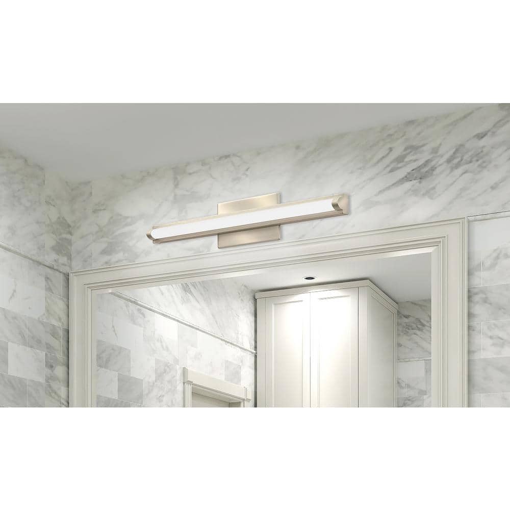 21.44 in. Brushed Nickel LED Vanity Light Bar Switchable Light Color price history on PriceWatchPro