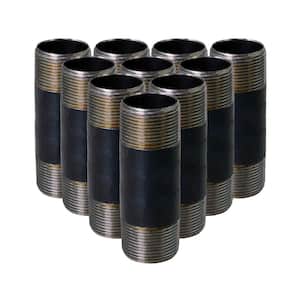 Black Steel Pipe, 3/4 in. x 6 in. Nipple Fitting (10-Pack)