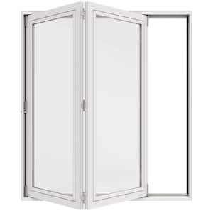 72 in. x 80 in. Primed Fiberglass Left-Hand Full-Lite F-2500 2-Panel Folding Patio Door Kit