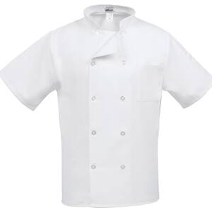 C10PS Unisex MD Short Sleeve Classic Chef Coat White