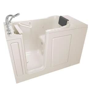 Gelcoat Premium Series 48 in. x 28 in. Left Hand Walk-In Whirlpool and Air Bathtub in Linen