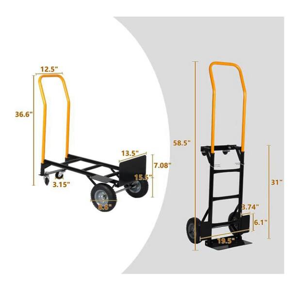 Mighty Max Cart Utility Hand Truck Dolly | Flatbed Only