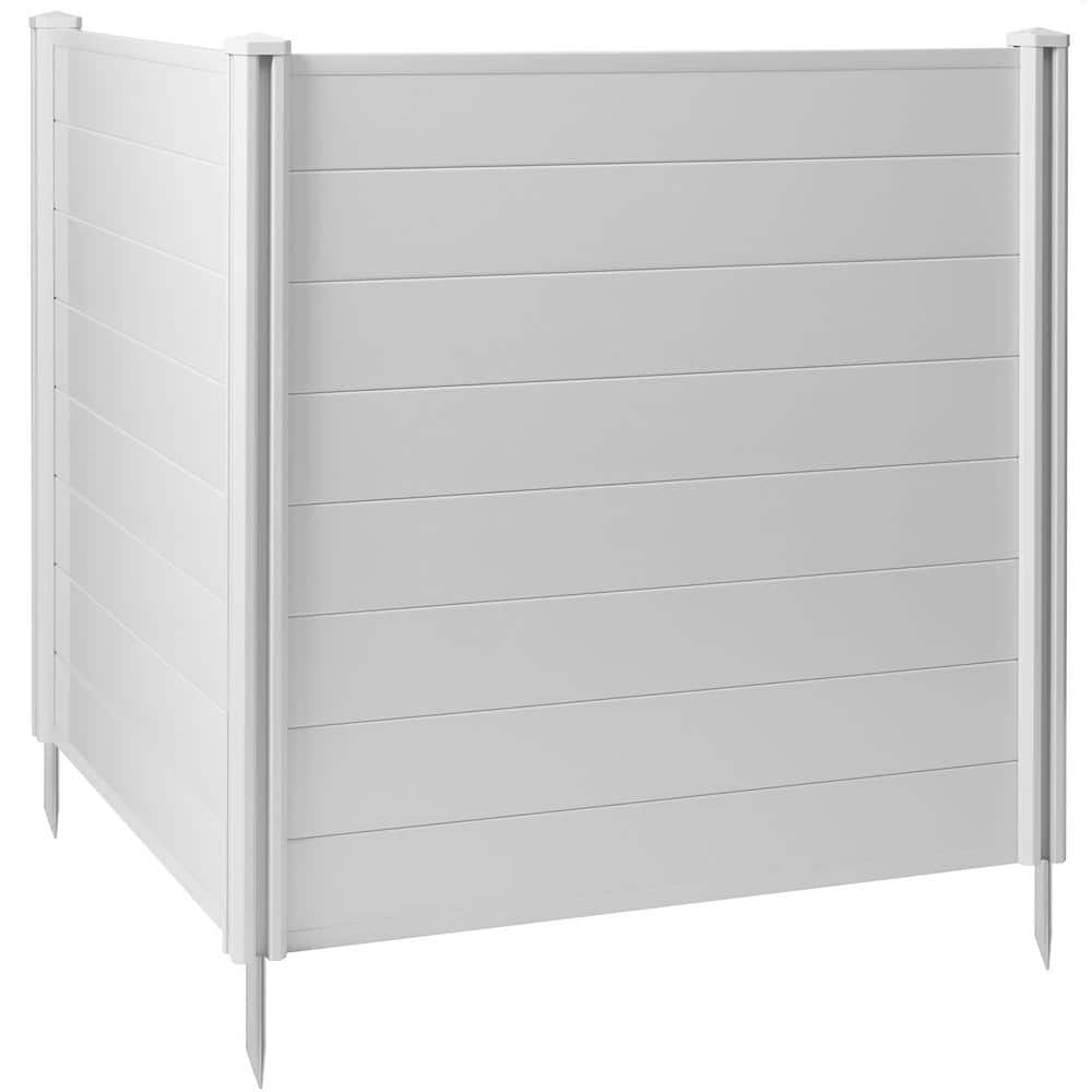 Casafield White 48" x 48" Vinyl Privacy Screen Fence Panel