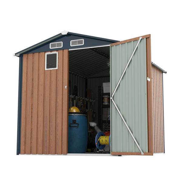 6 ft. W x 8 ft. D Metal Shed with Lockable Door (48 sq. ft