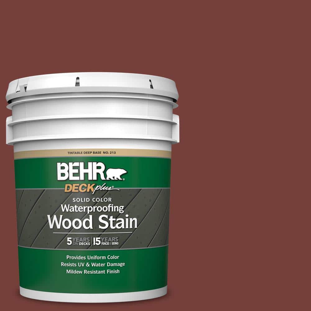 5 gal. #S170-7 Dark Cherry Mocha Solid Color Waterproofing Exterior Wood St