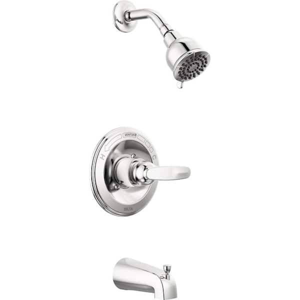 Delta Foundations 1-Handle Tub and Shower Faucet Trim Kit in Chrome (Valve Not Included)