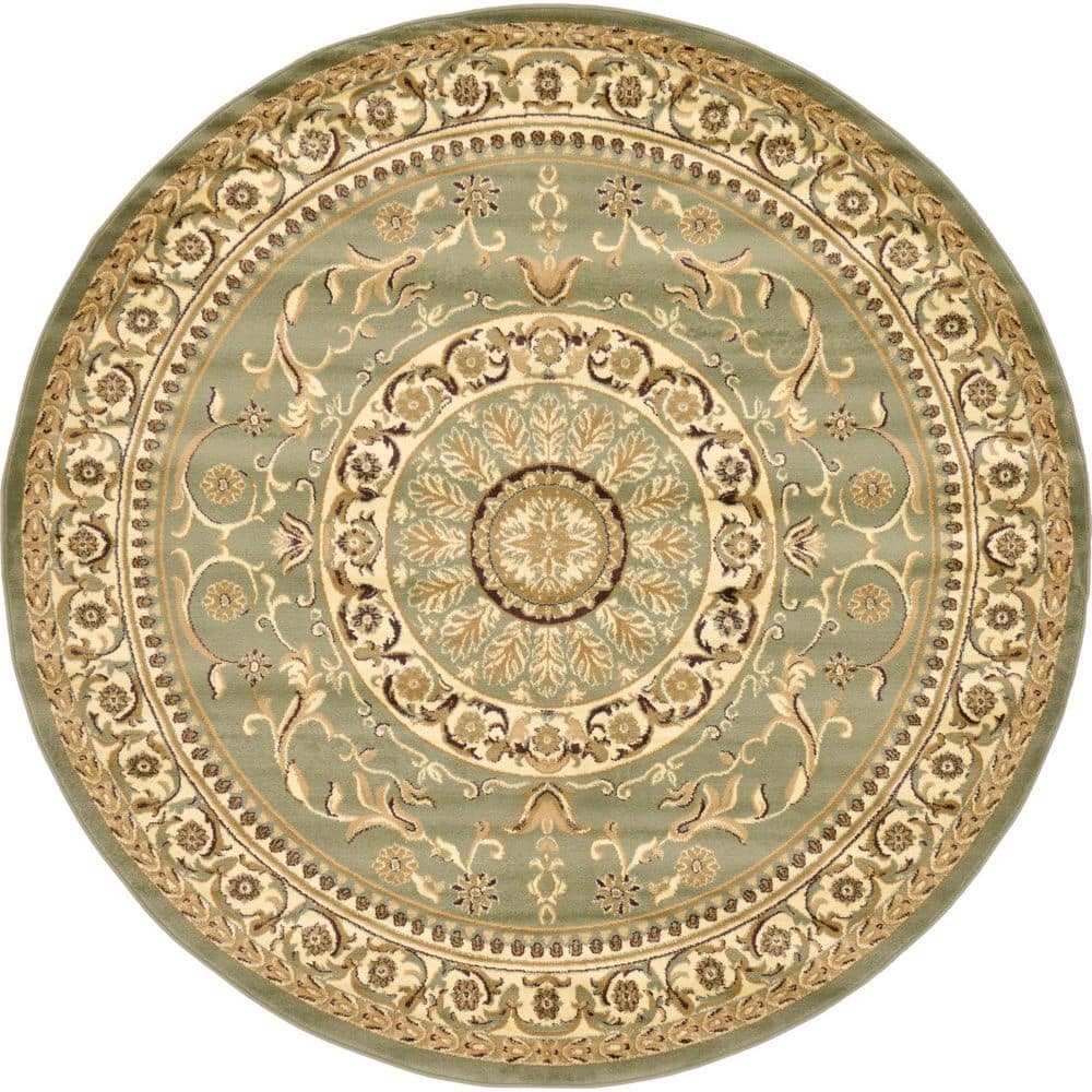 Versailles Napoleon Light Green 8' 0 x 8' 0 Round Rug price history on PriceWatchPro