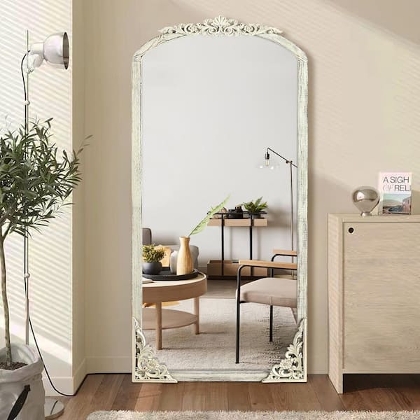 Dovelina 21 in. W x 64 in. H Classic Arch-Top Wood Framed