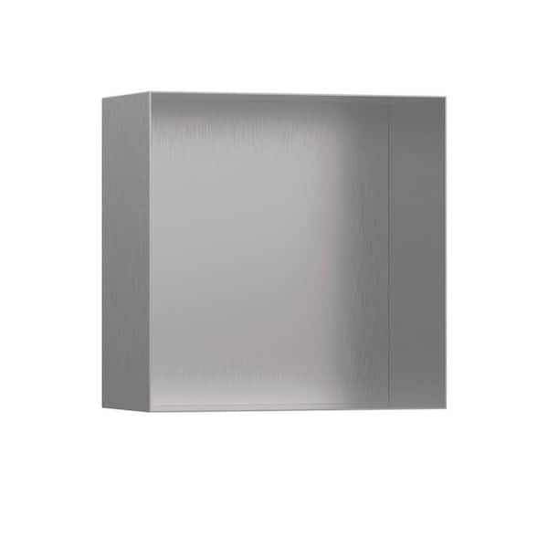 Hansgrohe XtraStoris Minimalistic 15 in. W x 15 in. H x 6 in. D Stainless Steel Shower Niche in Brushed Stainless Steel