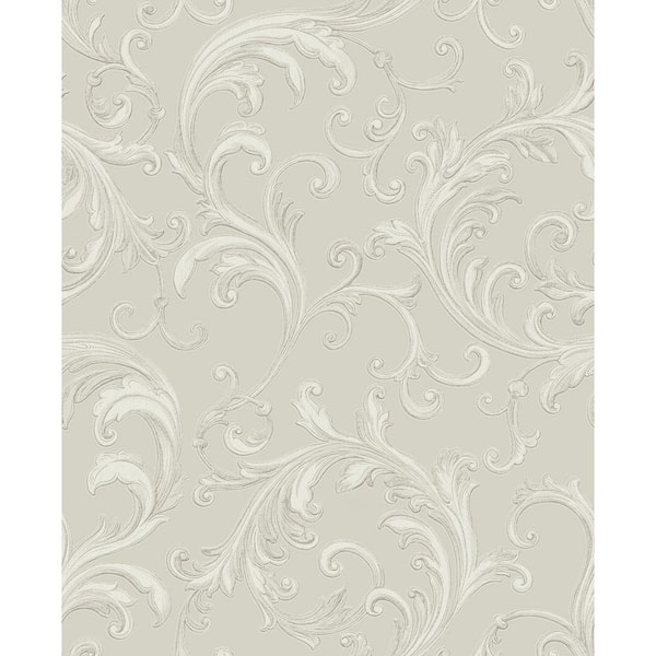 Sirpi Noemi Silver Acanthus Wallpaper Sample