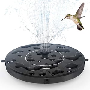 1.73 in. H x 6.57 in. W Plastic Floating Water Fountain Pump with 1.4W Solar for Garden