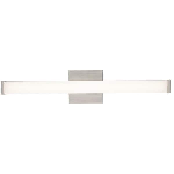 Bel Air Lighting 24 in. Integrated LED Brushed Nickel Bathroom Vanity ...