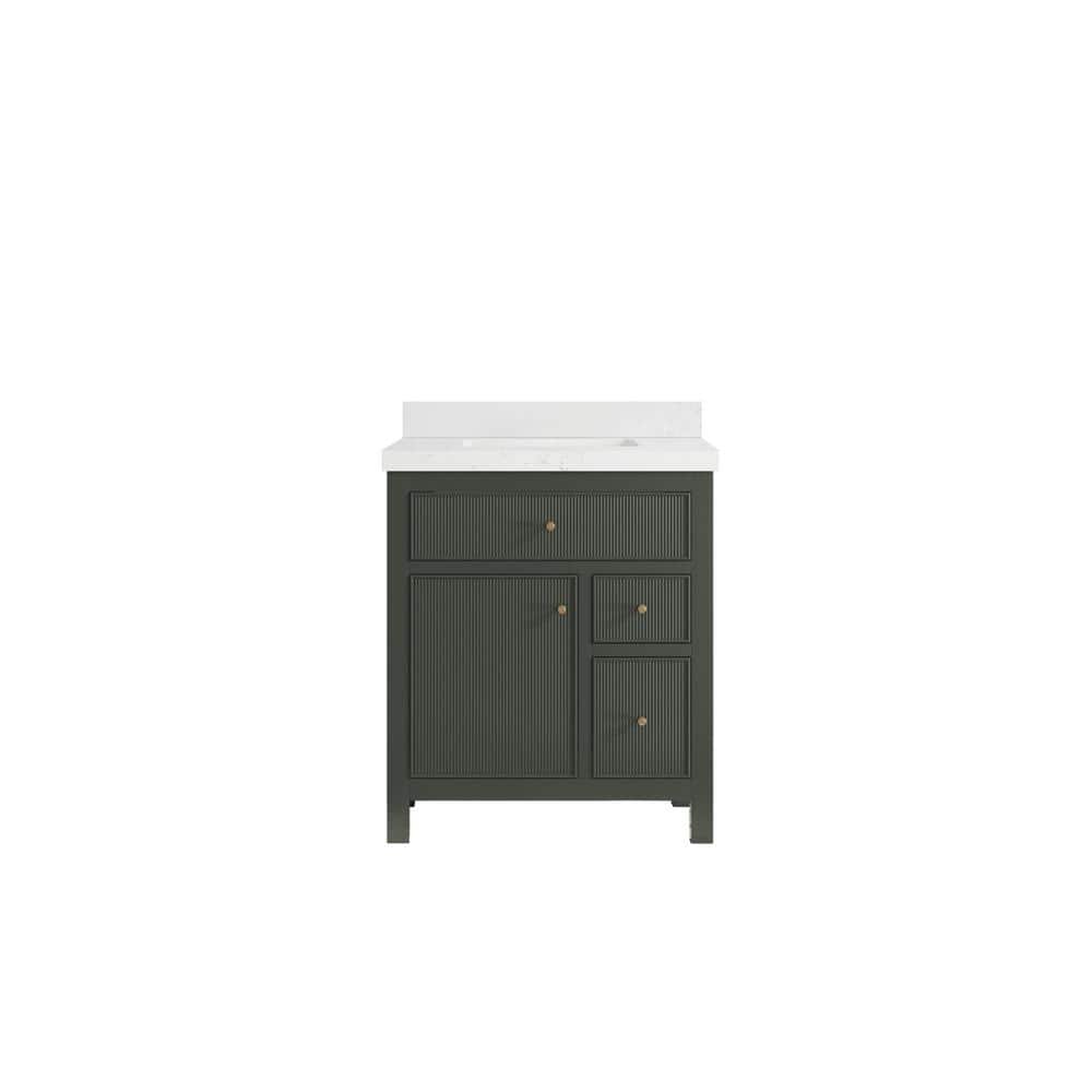 Sonoma 30 in. W x 22 in. D x 36 in. H Bath Vanity in Pewter Green with 2 in. Empira Quartz Top price history on PriceWatchPro