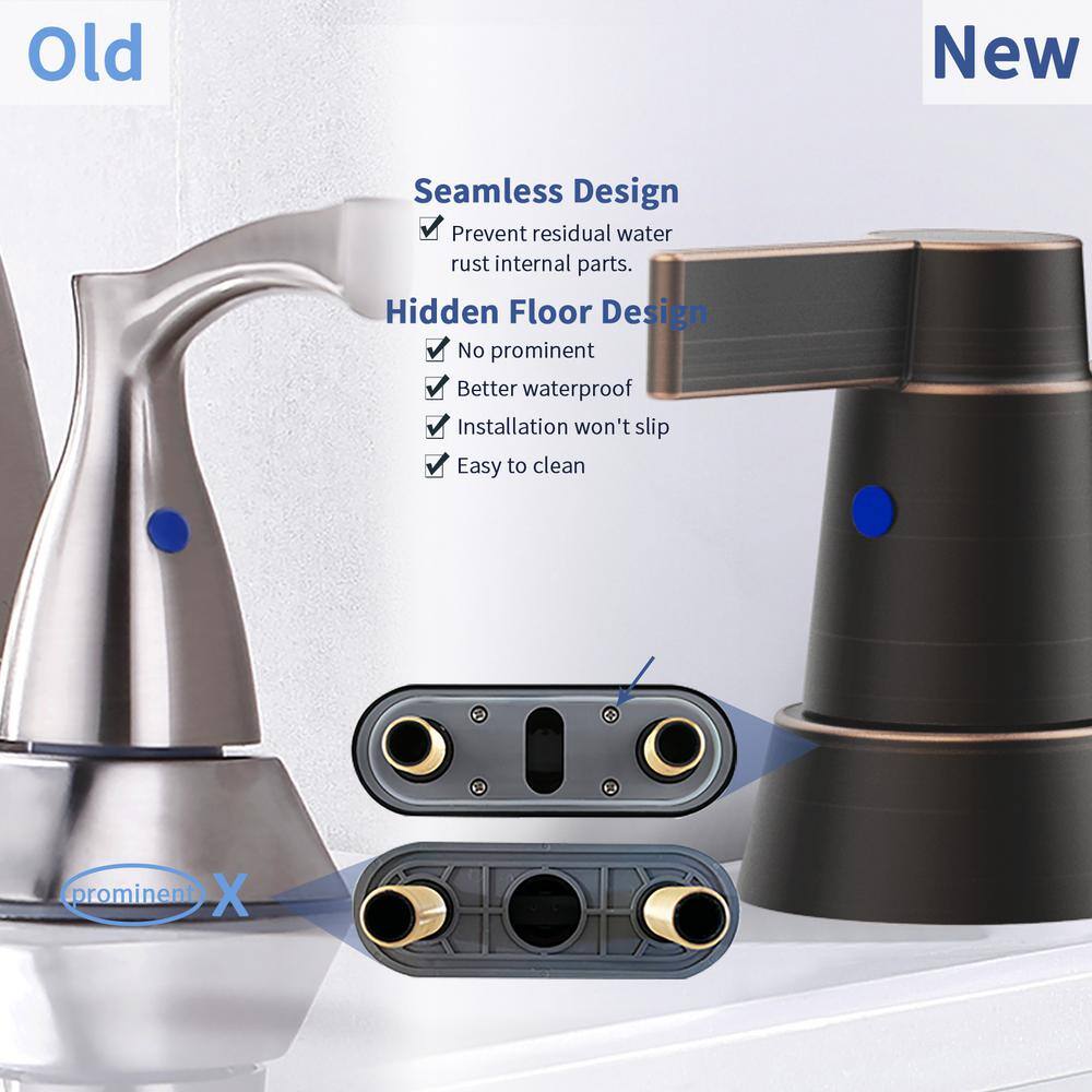 Oil Rubbed Bronze 2-Handle High Arc Bathroom Faucet