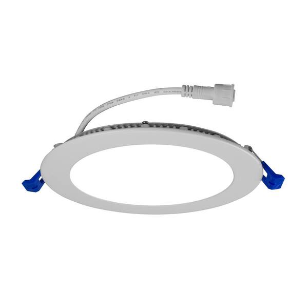 NICOR 6 in. Round 3000K Remodel IC-Rated Recessed Integrated LED Edge Lit Downlight Kit