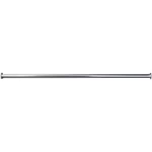 60 in. Straight Shower Rod with Flanges in Polished Chrome