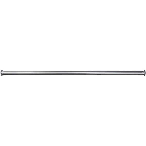 Barclay Products 60 in. Straight Shower Rod with Flanges in Polished Chrome