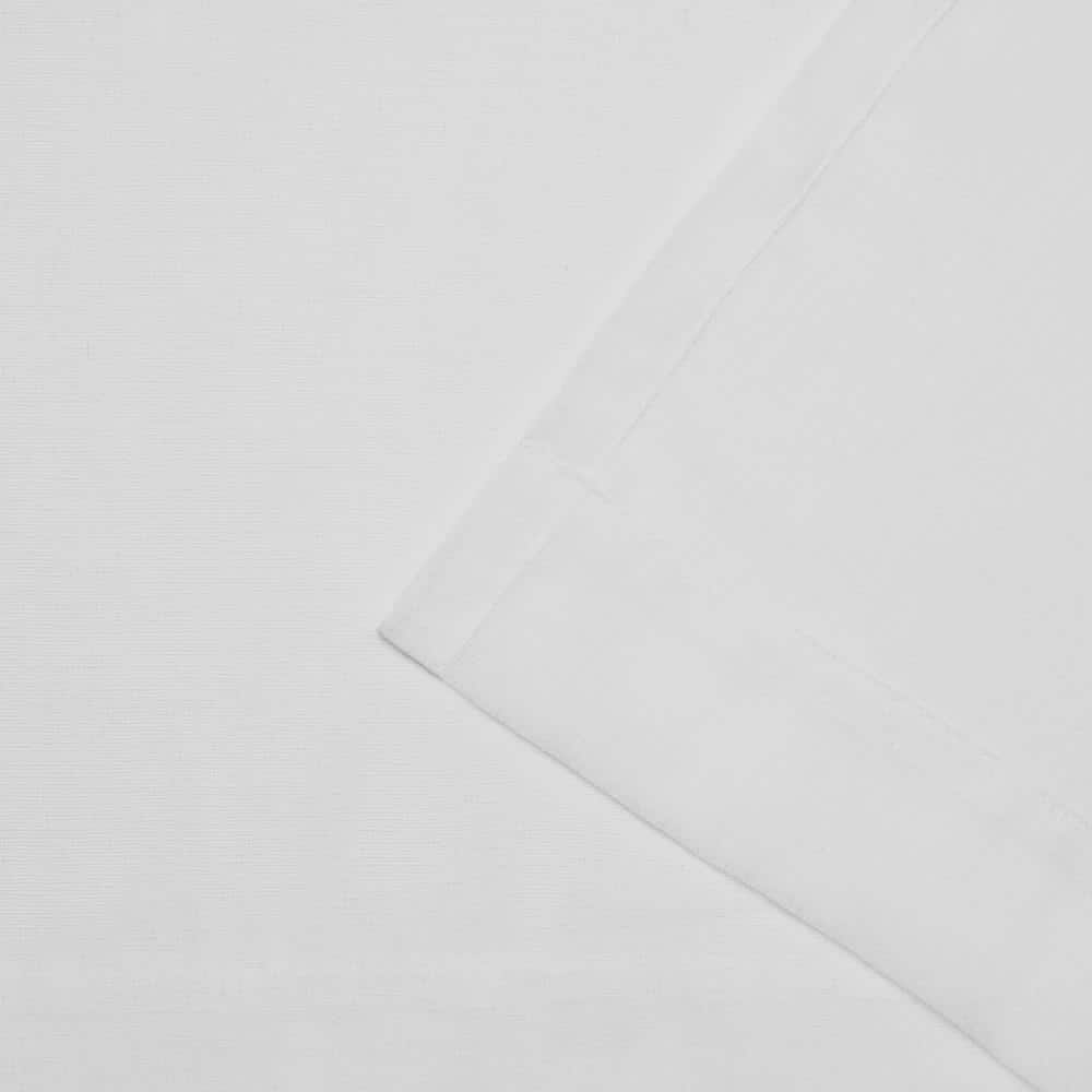 Set of 2 (63"x50") Belgian Sheer Hidden Tab Top Curtain Panel White - Exclusive Home: Mid-Century Modern, OEKO-TEX Certified