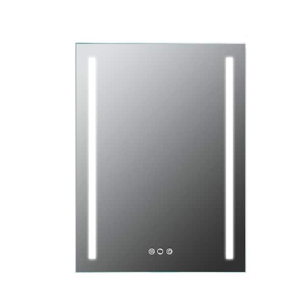 EPOWP 24 in. W x 32 in. H Rectangular Frameless 3-Color Temperature LED Light Anti-Fog Wall Bathroom Vanity Mirror