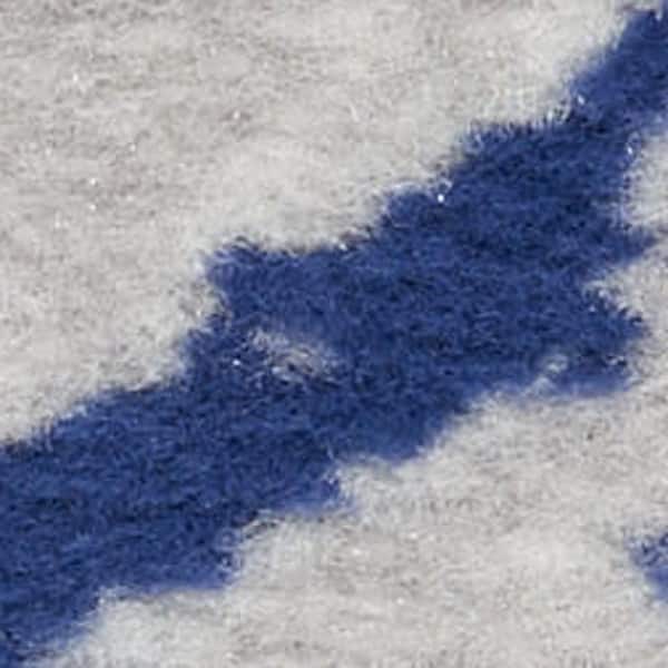 2 ft. x 6 ft. Blue Floral Washable Area Rug