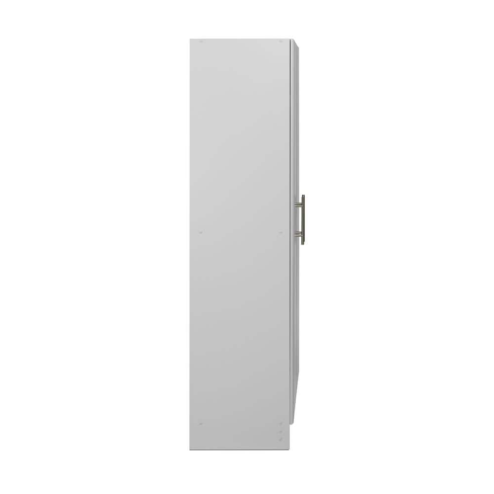 Sophisticated Gray 60" Freestanding Cabinet with Adjustable Shelves