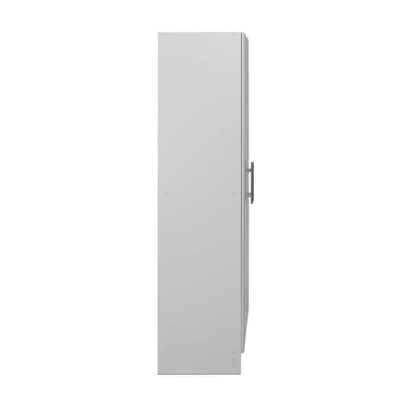 Wood Freestanding Garage Cabinet in Light Gray (32 in. W x 65 in. H x 16 in. D)
