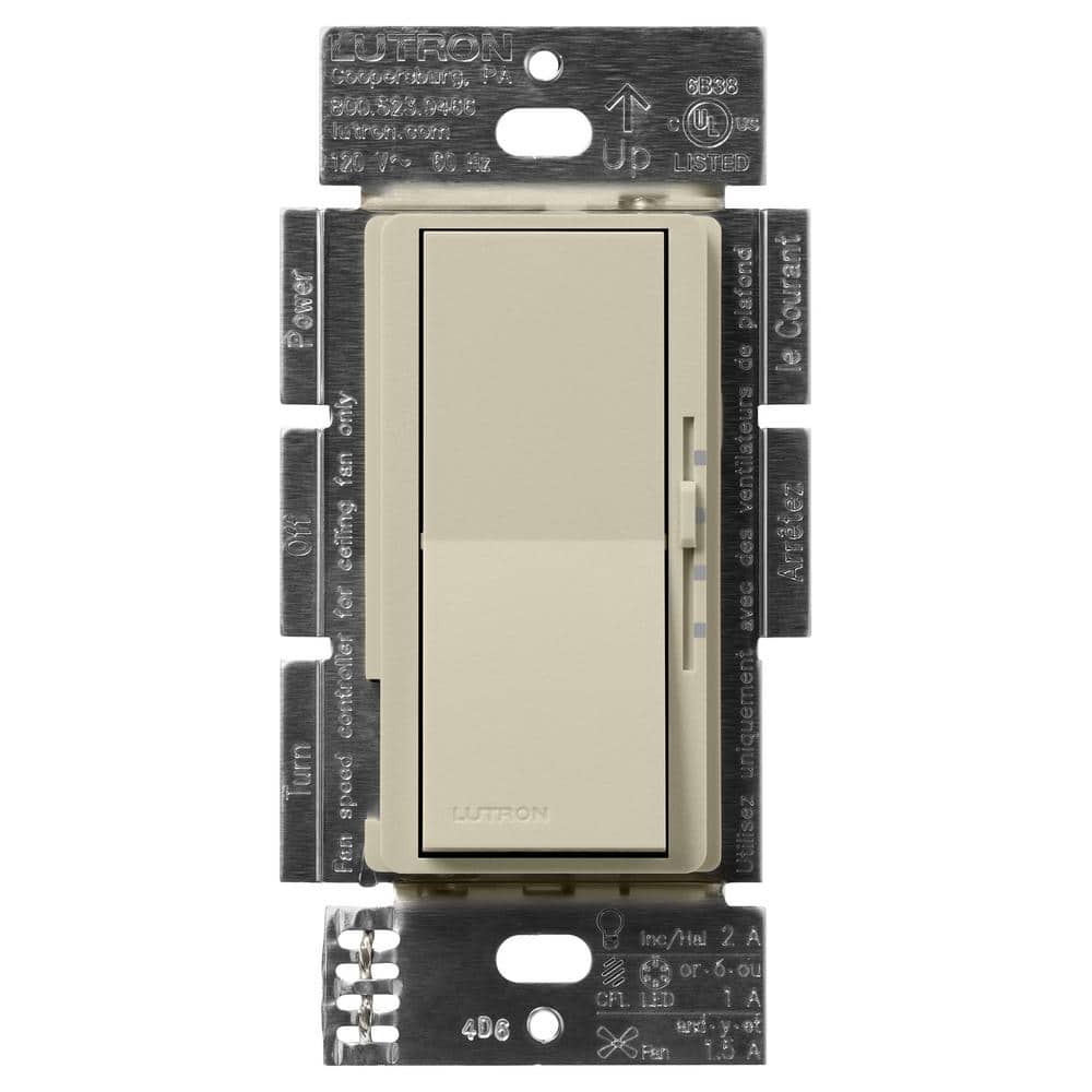 Lutron Diva 3Speed Fan Control and Light Switch, SinglePole/3Way, 1