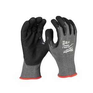 Medium Gray Nitrile Level 5 Cut Resistant Dipped Work Gloves