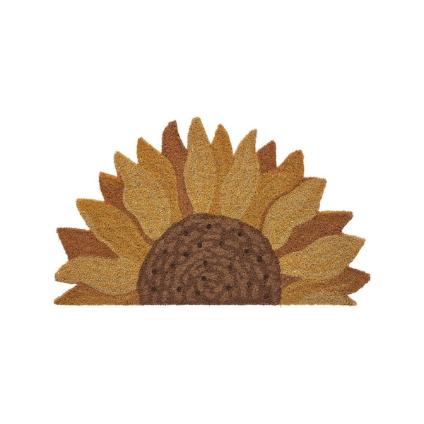 Sunflower 18 in. x 30 in. Coir Indoor/Outdoor Door Mat