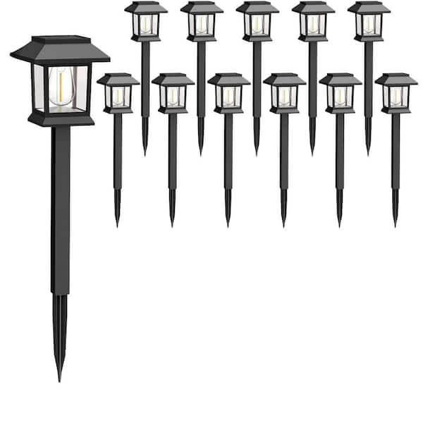 12-Pack Waterproof Auto On/Off Solar Pathway Lights for Your Garden, Landscape, Path, Yard, Patio