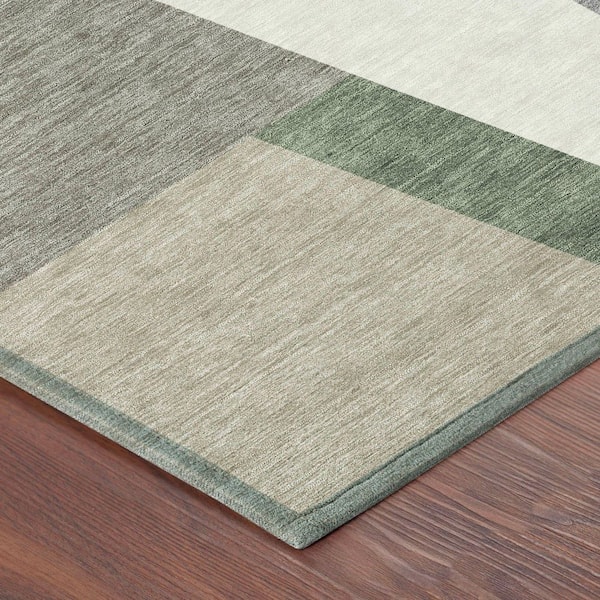 Chantille Machine Washable Indoor/Outdoor Abstract ACN2446 Taupe 5 ft. x 7 ft. 6 in. Area Rug