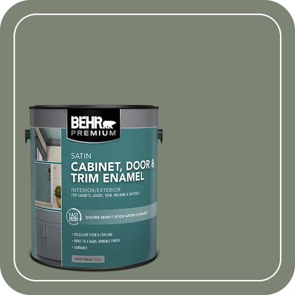 1 gal. #ICC-77 Sage Green Satin Enamel Interior/Exterior Cabinet, Door & Trim Paint