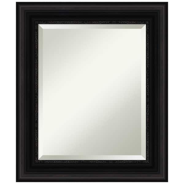 Amanti Art Parlor Black 21.5 in. H x 25.5 in. W Framed Wall Mirror
