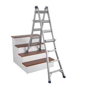 18 ft. Reach Height Aluminum Multi-Position Ladder, 300 lbs. Load Capacity Type IA Duty Rating