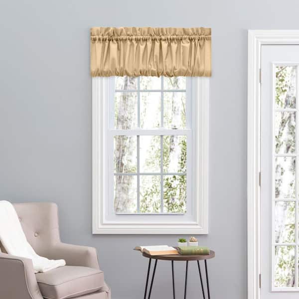 Ellis Curtain Stacey 15 in. L Polyester/Cotton Balloon Valance in Almond