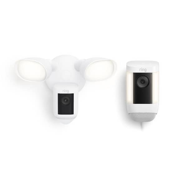 Floodlight Cam Pro Wired, with Spotlight Cam Pro, Plug-in, Security Camera White