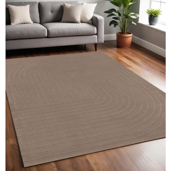 5 ft. x 8 ft. Brown Area Rug