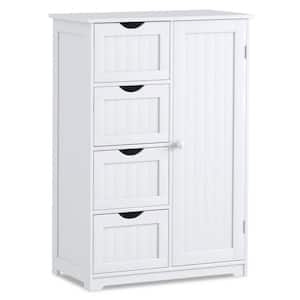 VERYKE Matte White Bathroom Storage Cabinet Organizer Bathroom Shelf Over -The-Toilet with 3 Shelves and 2 Doors YB-W37040332 - The Home Depot