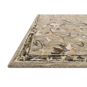 Beatty Grey/Multi 2 ft. 3 in. x 3 ft. 9 in. Traditional 100% Wool Area Rug