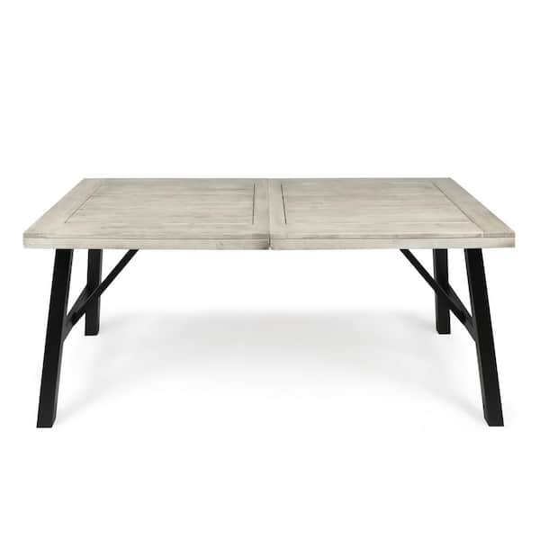 ITOPFOX Rectangular Wood Outdoor Dining Table for Backyard, Garden and Poolside