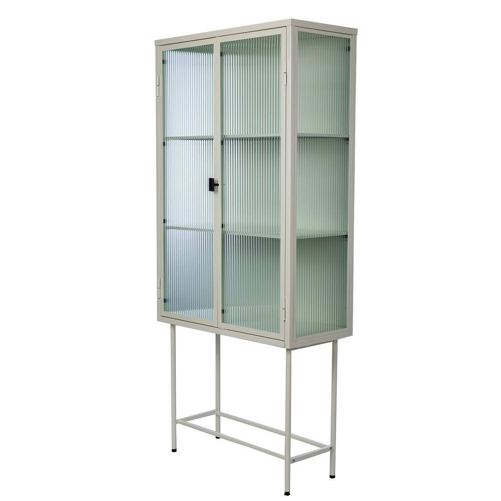 27.7 in. W x 12.7 in. D x 61.2 in. H Bathroom White Linen Cabinet