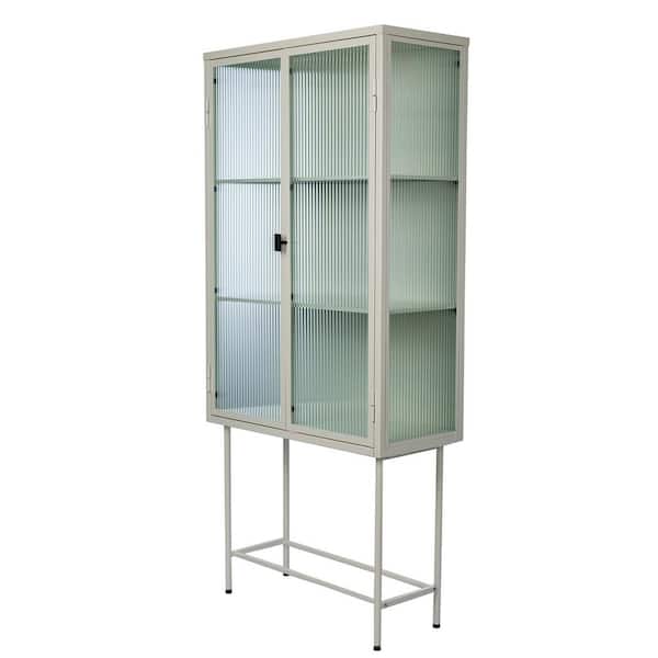 Unbranded 27.7 in. W x 12.7 in. D x 61.2 in. H Bathroom White Linen Cabinet