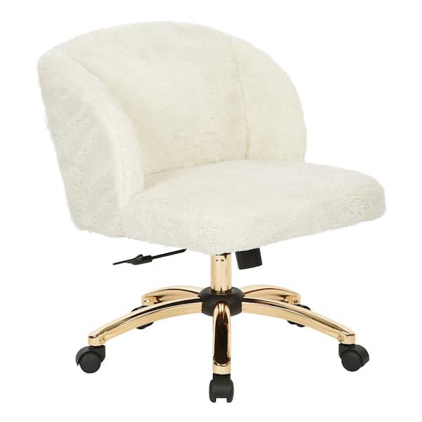 OSP Home Furnishings Ellen Cream Fabric Office Chair