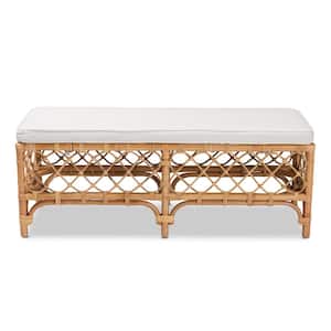 Orchard Natural Rattan Bench (18.13 in. H x 48 in. W x 18.25 in. D)