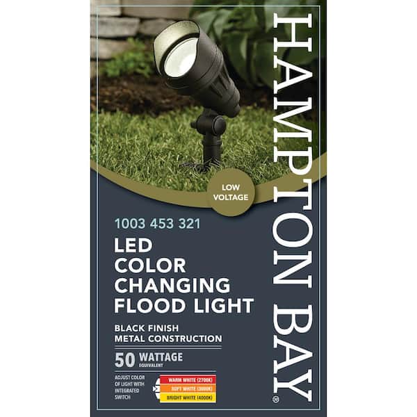 390 Lumen Millennium Black Adjustable Light Color Integrated LED Outdoor Landscape Flood Light