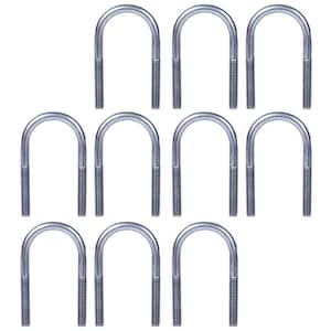 4 in. Light Duty Galvanized Steel U-Bolt Pipe Clamp with Hex Nuts (10-Pack)