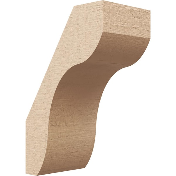 Ekena Millwork 5 in. x 12 in. x 8 in. Stanfield Rough Cedar Woodgrain Timberthane Polyurethane Knee Brace, Primed