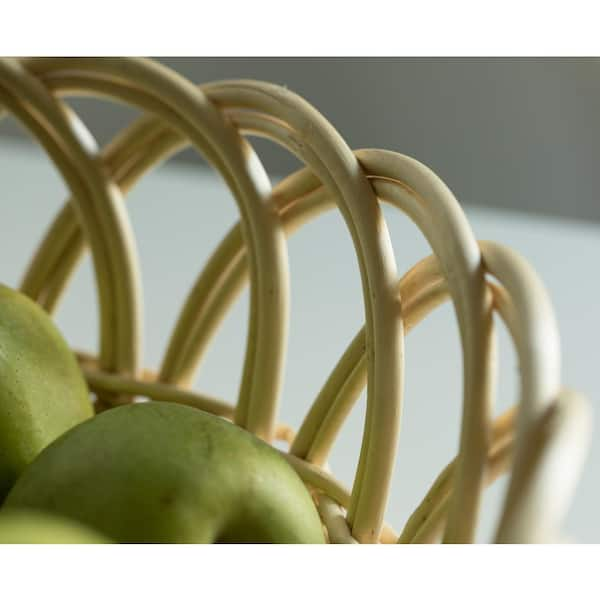 Vintiquewise 16- Inch Decorative Willow Round Fruit Bowl Bread